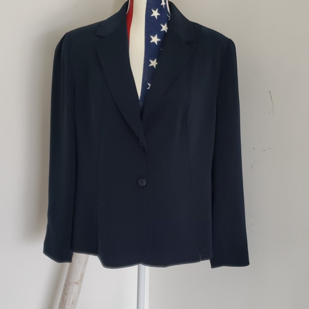Blue blazer silk lining. Size 14